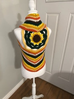 Sunflower Mandala Fae Vest Sz SM