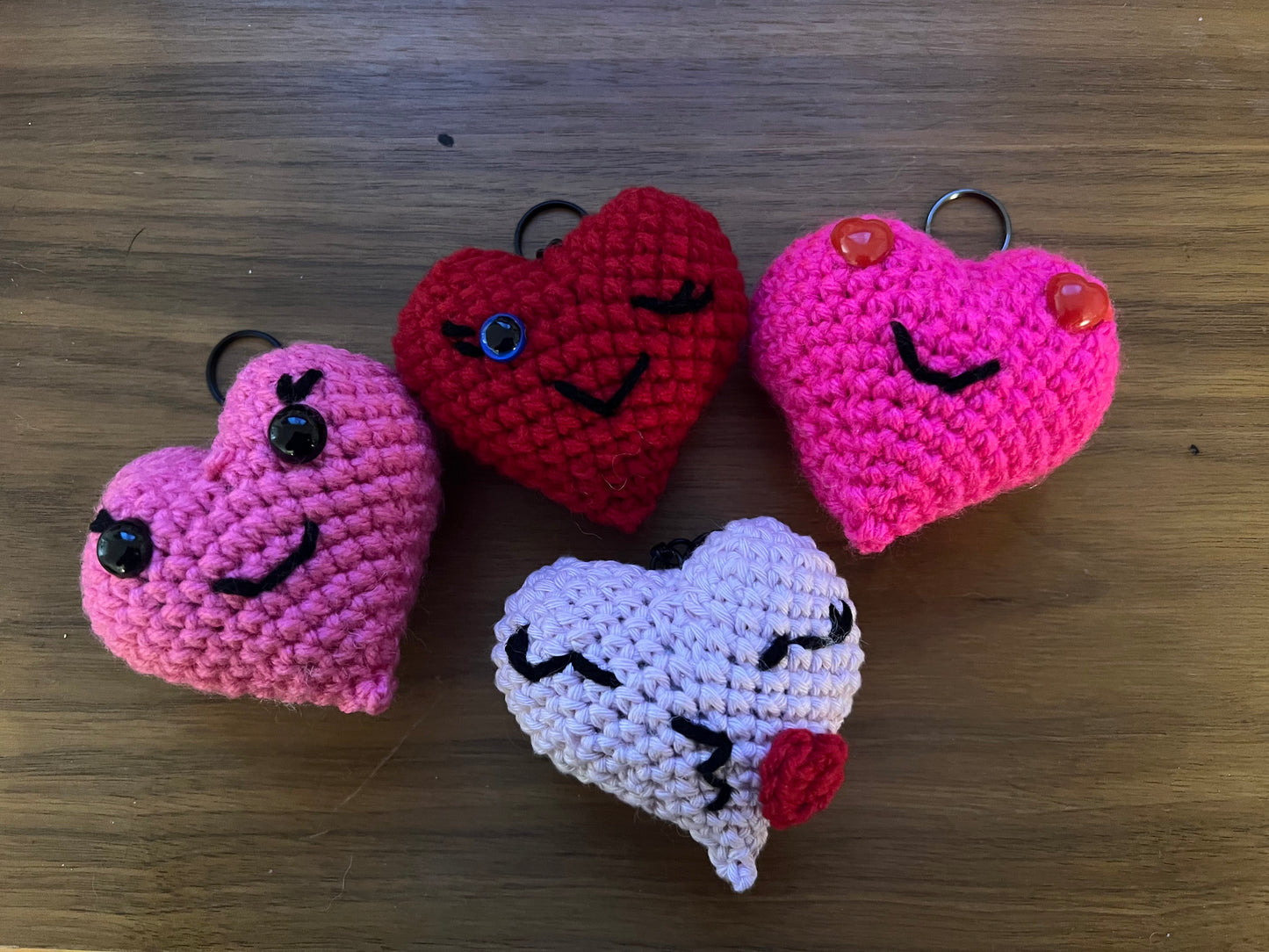 Valentine Heart Emoji Keychains